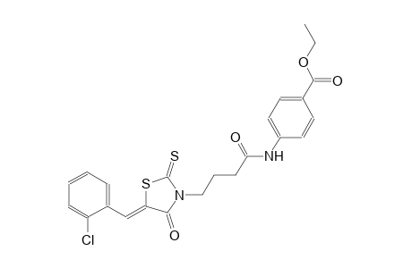 ethyl 4-({4-[(5Z)-5-(2-chlorobenzylidene)-4-oxo-2-thioxo-1,3-thiazolidin-3-yl]butanoyl}amino)benzoate