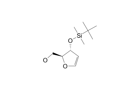 1,4-ANHYDRO-3-O-(TERT.-BUTYLDIMETHYLSILYL)-2-DEOXY-D-ERYTHRO-PENT-1-ENITOL