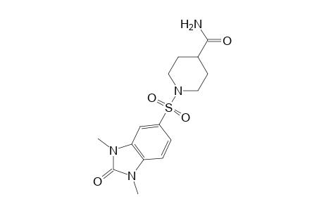 1-(1,3-dimethyl-2-oxo-2,3-dihydro-1H-1,3-benzodiazole-5-sulfonyl)piperidine-4-carboxamide
