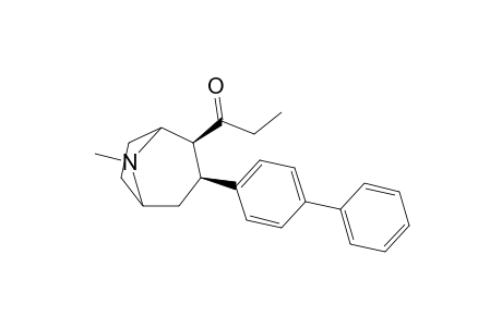 3.beta.-(p-Biphenylyl)-8-methyl-2.beta.-propanoyl-8-azabicyclo[3.2.1]octane