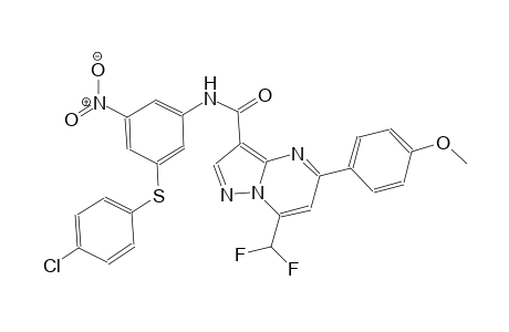 N-{3-[(4-chlorophenyl)sulfanyl]-5-nitrophenyl}-7-(difluoromethyl)-5-(4-methoxyphenyl)pyrazolo[1,5-a]pyrimidine-3-carboxamide