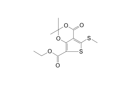 Thieno[3,4-d]1,3-dioxin-7-carboxylic acid, 2,4-dihydro-2,2-dimethyl-5-methylthio-4-oxo-, ethyl ester