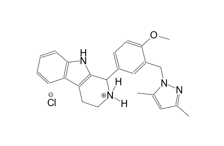 1-{3-[(3,5-dimethyl-1H-pyrazol-1-yl)methyl]-4-methoxyphenyl}-2,3,4,9-tetrahydro-1H-beta-carbolin-2-ium chloride