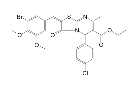 ethyl (2E)-2-(3-bromo-4,5-dimethoxybenzylidene)-5-(4-chlorophenyl)-7-methyl-3-oxo-2,3-dihydro-5H-[1,3]thiazolo[3,2-a]pyrimidine-6-carboxylate