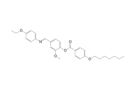 4-[N-(p-ethoxyphenyl)formimidoyl]-2-methoxyphenol, p-(heptyloxy)benzoate (ester)