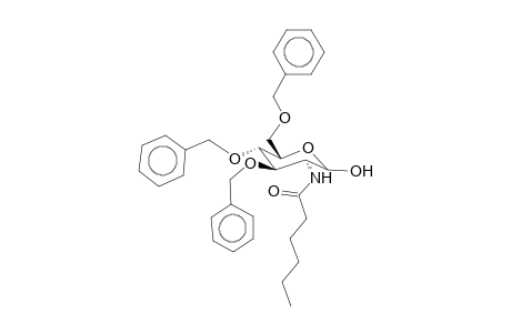 2-Deoxy-2-hexanoylamino-3,4,6-tri-O-benzyl-d-glucopyranose