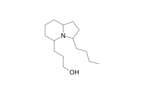 3-Butyl-5-(3'-hydroxyprop-1'-yl)-indolizidine