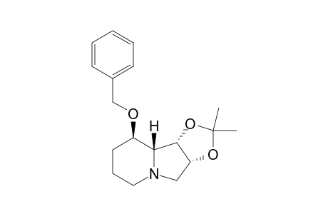(1S,2R,8R,8aR)-8-(Benzyloxy)-1,2-(isopropylidenedioxy)indolizine