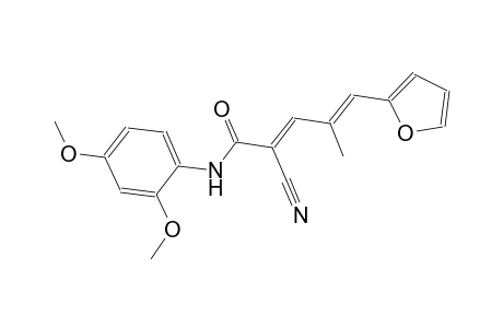 (2E,4E)-2-cyano-N-(2,4-dimethoxyphenyl)-5-(2-furyl)-4-methyl-2,4-pentadienamide