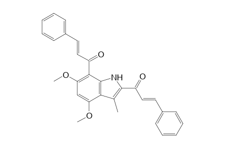 4,6-Dimethoxy-3-methyl-2,7-di(3'-phenylprop-2'-enoyl)indole