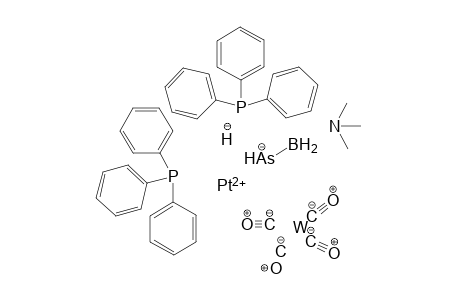 Platinum(II) boranylarsanide N,N-dimethylmethanamine hydride triphenylphosphane tungsten tetracarbonyl