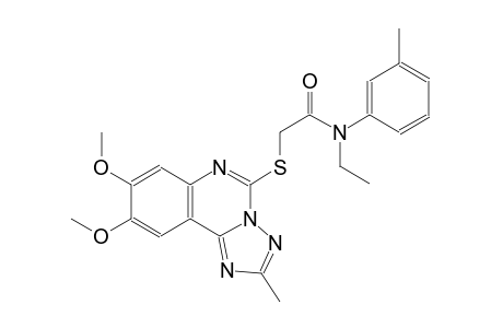 2-[(8,9-dimethoxy-2-methyl[1,2,4]triazolo[1,5-c]quinazolin-5-yl)sulfanyl]-N-ethyl-N-(3-methylphenyl)acetamide