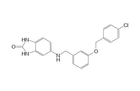 5-({3-[(4-chlorobenzyl)oxy]benzyl}amino)-1,3-dihydro-2H-benzimidazol-2-one