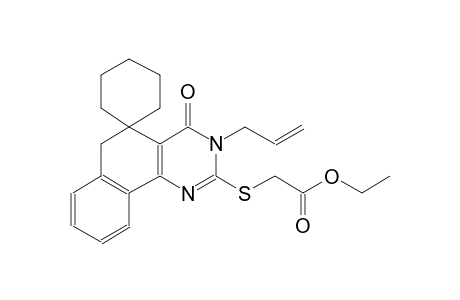 ethyl 2-((3-allyl-4-oxo-4,6-dihydro-3H-spiro[benzo[h]quinazoline-5,1'-cyclohexan]-2-yl)thio)acetate