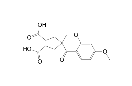.beta.,.beta.'-(7-methoxy-4-oxo-3,4-dihydro-2H-1,benzopyran-3,3-diyl)bispropanoic acid