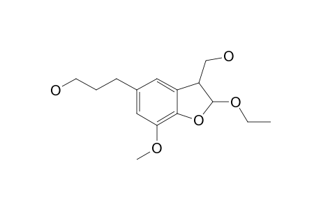 (-)-3-(2-ETHOXY-3-(HYROXYMETHYL)-7-METHOXY-2,3-DIHYDROBENZOFURAN-5-YL)-PROPAN-1-OL