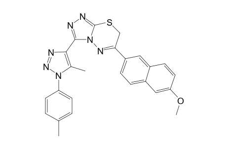 7H-3-[5-Methyl-1-(4-methylphenyl)-1,2,3-triazol-4-yl]-1,2,3-triazol-4-yl]-6-(6-methoxynaphthalen-2-yl)-s-triazolo[3,4-b]-1,3,4-thiadiazine
