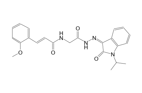 (2E)-N-{2-[(2Z)-2-(1-isopropyl-2-oxo-1,2-dihydro-3H-indol-3-ylidene)hydrazino]-2-oxoethyl}-3-(2-methoxyphenyl)-2-propenamide