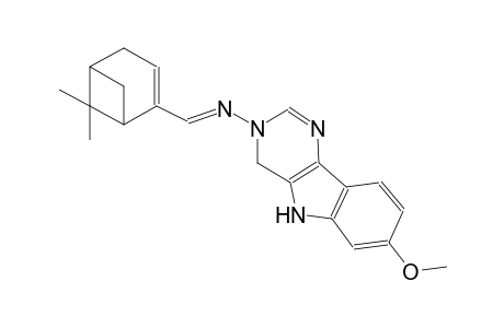 N-[(E)-(6,6-dimethylbicyclo[3.1.1]hept-2-en-2-yl)methylidene]-7-methoxy-4,5-dihydro-3H-pyrimido[5,4-b]indol-3-amine