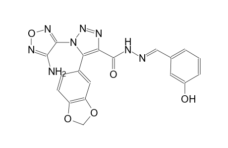 1-(4-amino-1,2,5-oxadiazol-3-yl)-5-(1,3-benzodioxol-5-yl)-N'-[(E)-(3-hydroxyphenyl)methylidene]-1H-1,2,3-triazole-4-carbohydrazide