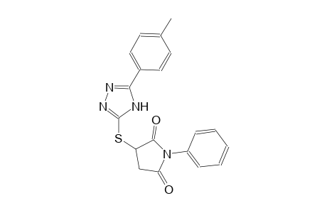 3-{[5-(4-methylphenyl)-4H-1,2,4-triazol-3-yl]sulfanyl}-1-phenyl-2,5-pyrrolidinedione