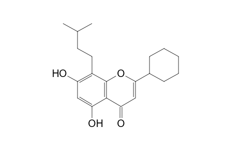 2-cyclohexyl-5,7-dihydroxy-8-(3-methylbutyl)-1-benzopyran-4-one
