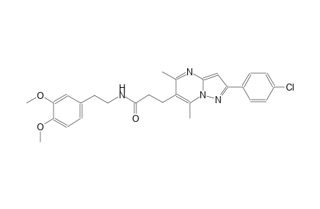 pyrazolo[1,5-a]pyrimidine-6-propanamide, 2-(4-chlorophenyl)-N-[2-(3,4-dimethoxyphenyl)ethyl]-5,7-dimethyl-