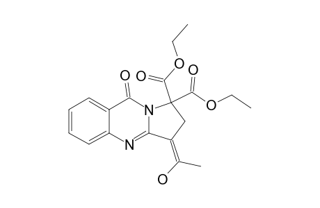 3-ACETYL-1,1-DIETHOXYCARBONYL-9-OXO-1,2,3,9-TETRAHYDROPYRROLO-[2,1-B]-QUINAZOLINE