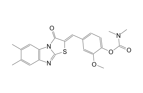 4-[(Z)-(6,7-dimethyl-3-oxo[1,3]thiazolo[3,2-a]benzimidazol-2(3H)-ylidene)methyl]-2-methoxyphenyl dimethylcarbamate