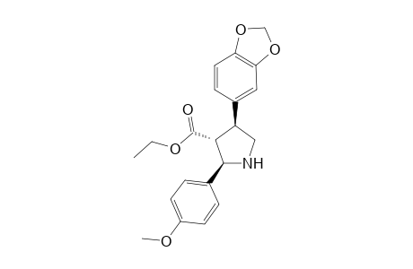 Ethyl (2R,3R,4S)-2-(4-methoxyphenyl)-4-(3,4-(metrhylenedioxy)phenyl)pyrrolidine-3-carboxylate