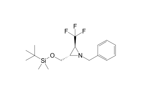 trans-1-Benzyl-2-(tert-butyldimethylsilyloxymethyl)-3-trifluoromethylaziridine