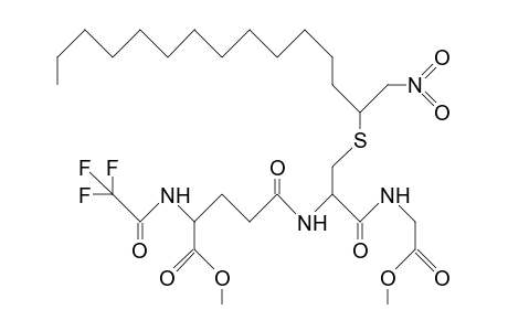 S-(1-Nitro-pentadecan-2-yl)-trifluoromethyl-carboxy-glutathione dimethyl ester, compound 13B