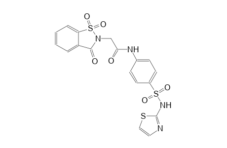 2-(1,1-dioxido-3-oxo-1,2-benzisothiazol-2(3H)-yl)-N-{4-[(1,3-thiazol-2-ylamino)sulfonyl]phenyl}acetamide