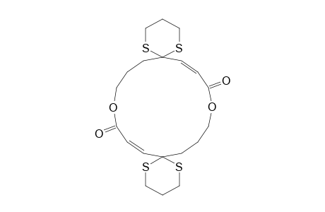 (E,E)-1,9-DIOXA-5,5,13,13-BIS-(TRIMETHYLENEDITHIO)-CYCLOHEXADECA-3,11-DIEN-2,10-DIONE