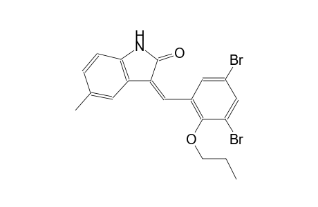 (3Z)-3-(3,5-dibromo-2-propoxybenzylidene)-5-methyl-1,3-dihydro-2H-indol-2-one