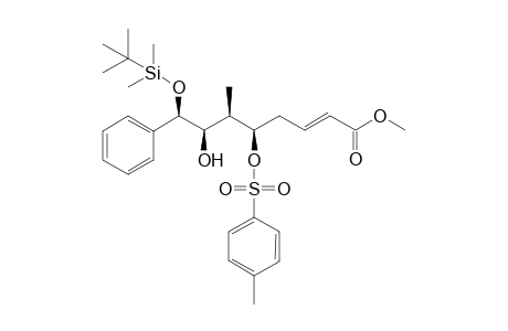 Methyl (5R,6R.7R,8R)-5-tosyloxy-6-methyl-7-hydroxy-8-[(tert-butyldimethylsilyl)oxy]-8-phenyloct-2(E)-enoate