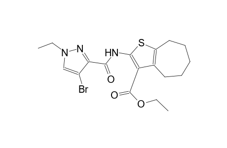 ethyl 2-{[(4-bromo-1-ethyl-1H-pyrazol-3-yl)carbonyl]amino}-5,6,7,8-tetrahydro-4H-cyclohepta[b]thiophene-3-carboxylate