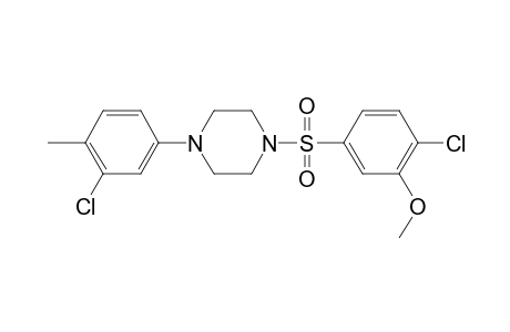 1-(4-Chloranyl-3-methoxy-phenyl)sulfonyl-4-(3-chloranyl-4-methyl-phenyl)piperazine