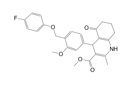 methyl 4-{4-[(4-fluorophenoxy)methyl]-3-methoxyphenyl}-2-methyl-5-oxo-1,4,5,6,7,8-hexahydro-3-quinolinecarboxylate