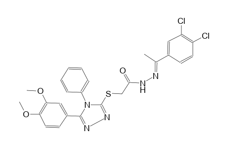 acetic acid, [[5-(3,4-dimethoxyphenyl)-4-phenyl-4H-1,2,4-triazol-3-yl]thio]-, 2-[(E)-1-(3,4-dichlorophenyl)ethylidene]hydrazide