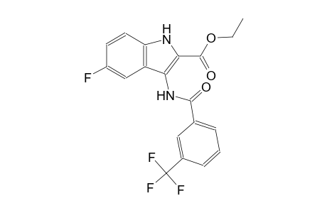 ethyl 5-fluoro-3-{[3-(trifluoromethyl)benzoyl]amino}-1H-indole-2-carboxylate
