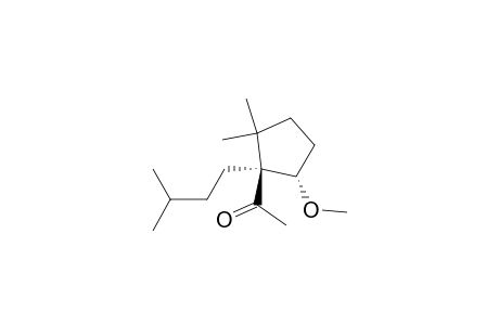 Ethanone, 1-[5-methoxy-2,2-dimethyl-1-(3-methylbutyl)cyclopentyl]-, trans-(.+-.)-