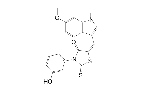 4-thiazolidinone, 3-(3-hydroxyphenyl)-5-[(6-methoxy-1H-indol-3-yl)methylene]-2-thioxo-, (5E)-