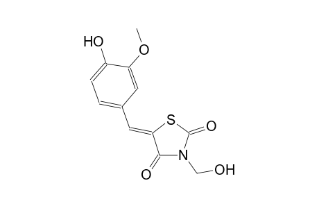 (5Z)-5-(4-hydroxy-3-methoxybenzylidene)-3-(hydroxymethyl)-1,3-thiazolidine-2,4-dione