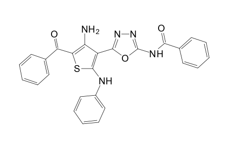 N-(5-(4-amino-5-benzoyl-2-(phenylamino)thiophen-3-yl)1,3,4-oxadiazol-2-yl)benzamide