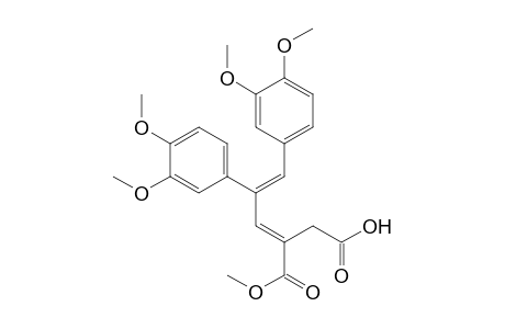 1-Methyl hydrogen 2-[2,3-bis(3,4-dimethoxyphenyl)prop-2-enylidene]succinate
