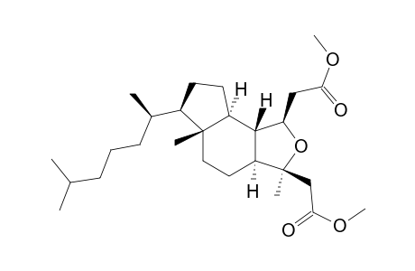 2-[(1R,3S,3aS,5aR,6R,8aS,8bS)-3-(2-methoxy-2-oxoethyl)-3,5a-dimethyl-6-[(2R)-6-methylheptan-2-yl]-3a,4,5,6,7,8,8a,8b-octahydro-1H-cyclopenta[g]isobenzofuran-1-yl]acetic acid methyl ester