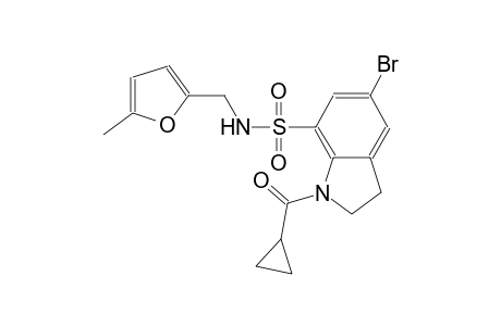 1H-indole-7-sulfonamide, 5-bromo-1-(cyclopropylcarbonyl)-2,3-dihydro-N-[(5-methyl-2-furanyl)methyl]-