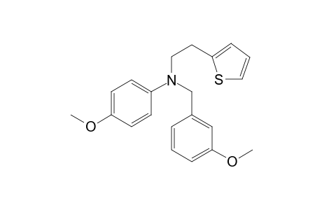 N-(3-Methoxybenzyl)-N-[2-(thiophen-2-yl)ethyl]-(4-methoxy)aniline