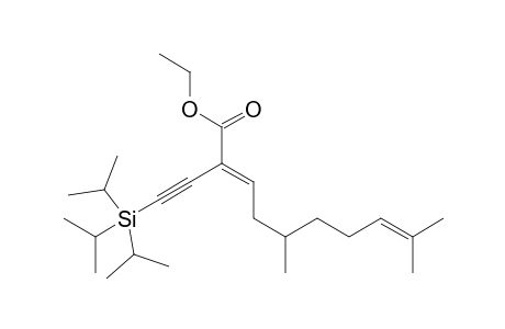 (E)-Ethyl 5,9-dimethyl-2-[(triisopropylsilyl)ethynyl]deca-2,8-dienoate